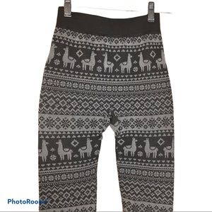 llama leggings/ tights gray size XS